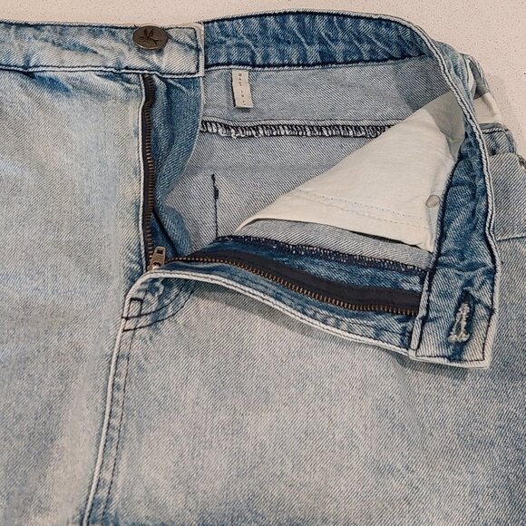 One Teaspoon Designer Light Blue Denim Mini Skirt Women's Size 28 - Picture 10 of 13